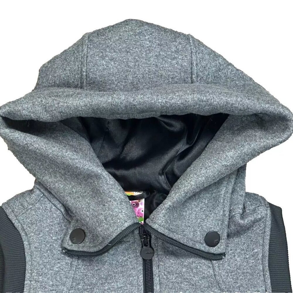 Burton Gray & Black Dry Ride Starr Hooded Zip Snowboard Vest - Small - NWOT - Picture 3 of 11